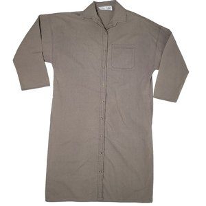oscar de la renta for swirl shirt dress button up tan soft